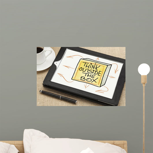 Think Outside the Box Concept Wall Mural