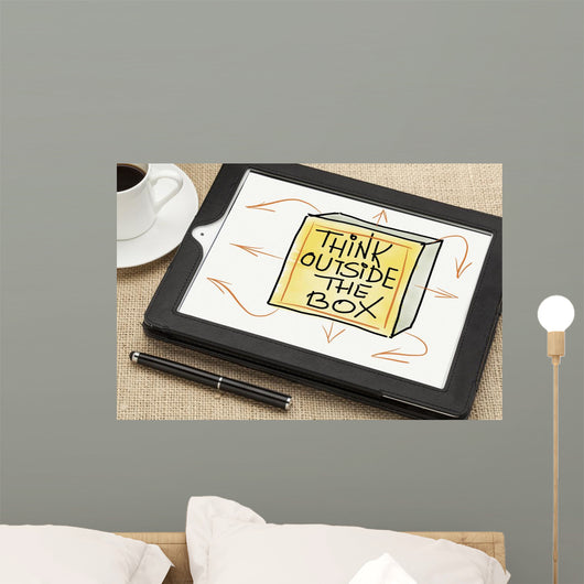 Think Outside the Box Concept Wall Mural