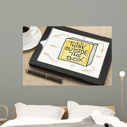 Think Outside the Box Concept Wall Mural