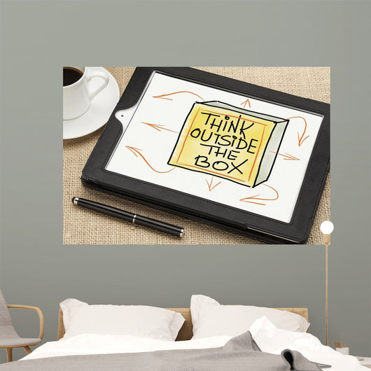 Think Outside the Box Concept Wall Mural