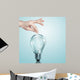 word Information inside a light bulb Wall Mural
