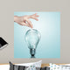 word Information inside a light bulb Wall Mural