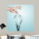 word Information inside a light bulb Wall Mural