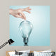 word Information inside a light bulb Wall Mural