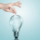 word Information inside a light bulb Wall Mural