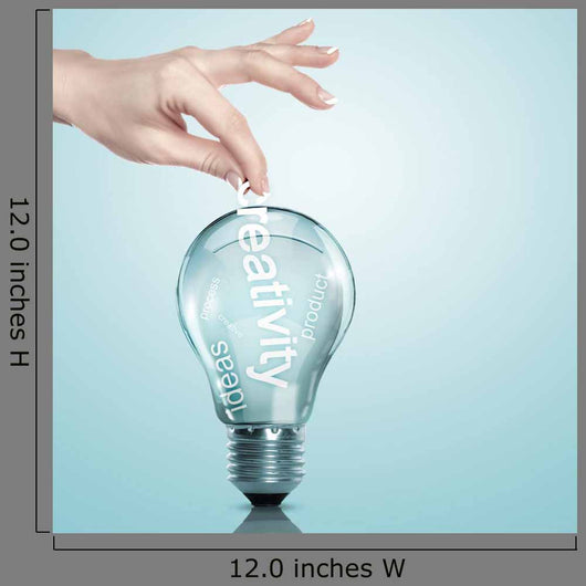 word Information inside a light bulb Wall Mural