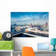 Berlin Skyline Winter City Panorama with snow and blue sky Wall Mural
