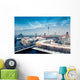 Berlin Skyline Winter City Panorama with snow and blue sky Wall Mural