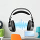 Headphones and Music Wave