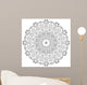 Ornamental circle on white background. Floral mandala Wall Decal