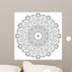 Ornamental circle on white background. Floral mandala Wall Decal