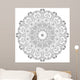 Ornamental circle on white background. Floral mandala Wall Decal