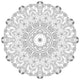 Ornamental circle on white background. Floral mandala Wall Decal