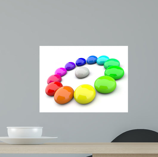Color Circle Drops Wall Decal