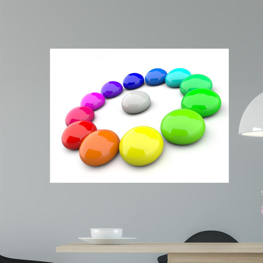 Color Circle Drops Wall Decal