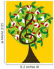 musical treble tree and cherry notes Wall Mural