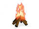 3D Wood Fire Illustration Wall Decal