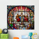 Jesus Mary Rose Window Wall Mural