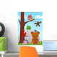 Cartoon Animal Collection Wall Mural