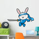 Cute Bunny Rabbit Ninja Vector Wall Decal