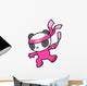 Cute Pink Panda Bear Ninja Vector Wall Mural