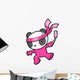 Cute Pink Panda Bear Ninja Vector Wall Mural