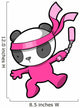 Cute Pink Panda Bear Ninja Vector Wall Mural