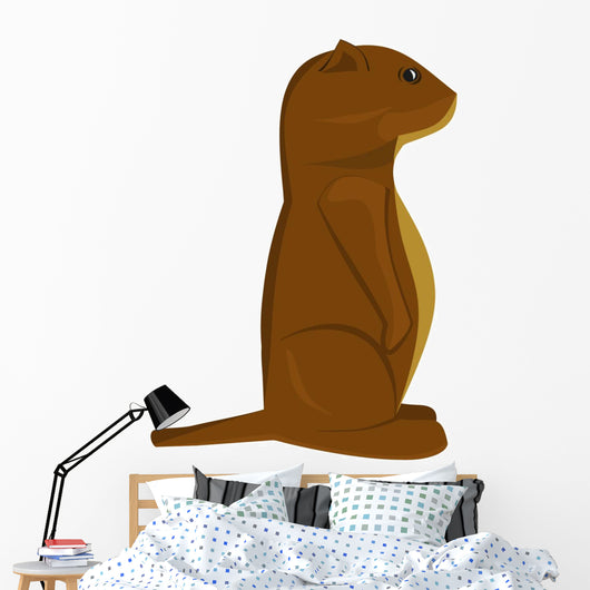 Cartoon Groundhog Wall Decal