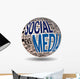 Social Media concepts isolated on white (included Clip Path) Wall Decal