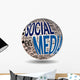 Social Media concepts isolated on white (included Clip Path) Wall Decal
