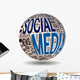 Social Media concepts isolated on white (included Clip Path) Wall Decal