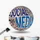 Social Media concepts isolated on white (included Clip Path) Wall Decal