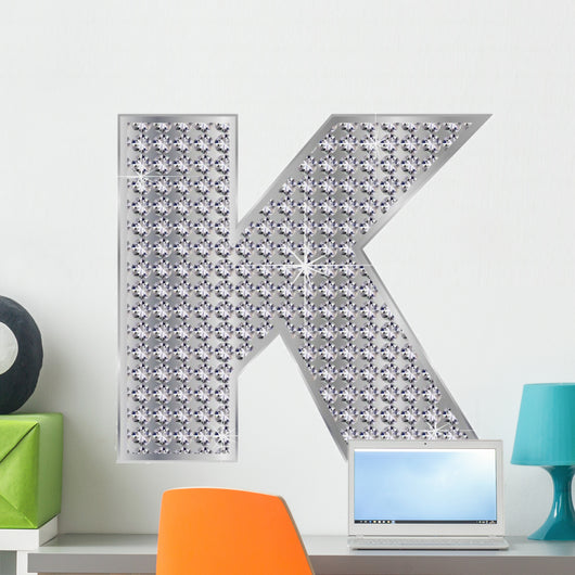 K Alphabet Silver Diamond