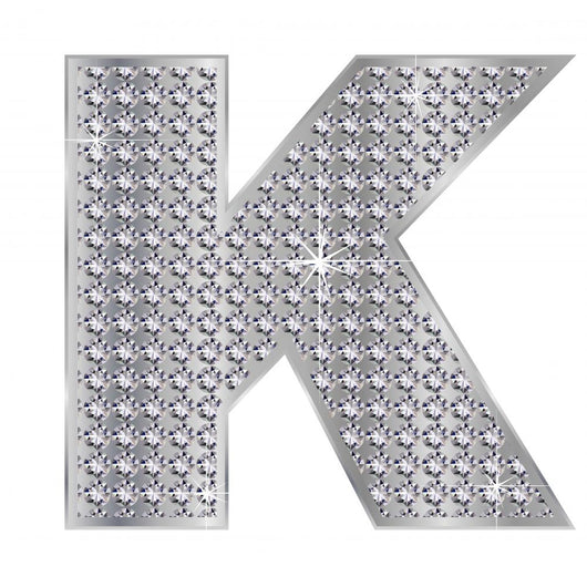 K Alphabet Silver Diamond