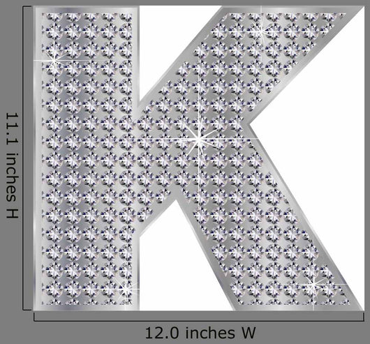 K Alphabet Silver Diamond