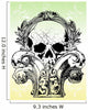 Gothic  skulls illustration Wall Mural