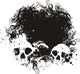 Black hole skull illustration Wall Mural