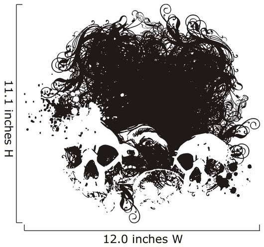 Black hole skull illustration Wall Mural
