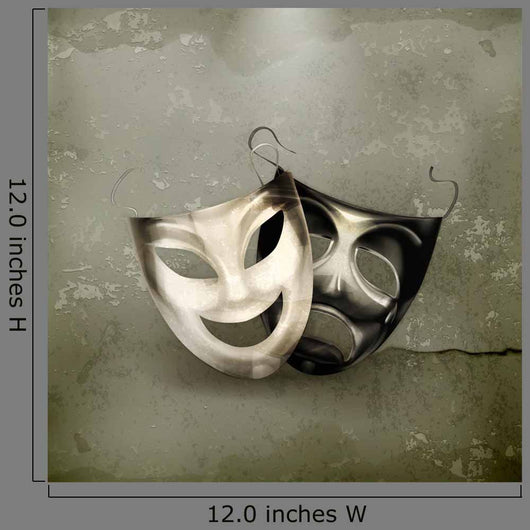 Theater masks, old-style Wall Mural