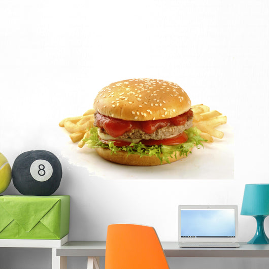 hamburger bun Wall Mural
