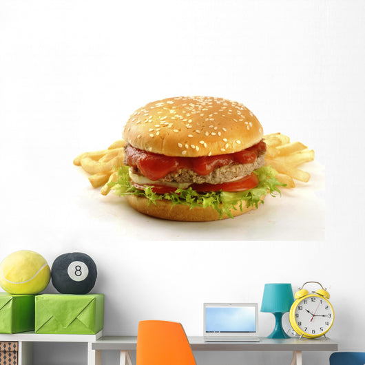 hamburger bun Wall Mural
