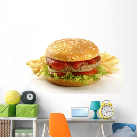 hamburger bun Wall Mural