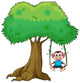 Monkey Playing Swing Tree