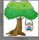 Monkey Playing Swing Tree