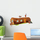 Ants and a wood house Wall Decal