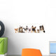 Cat and dog, medium group of animals Wall Decal