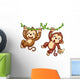 Illustration of Monkeys Wall Decal