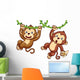 Illustration of Monkeys Wall Decal