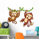 Illustration of Monkeys Wall Decal