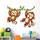 Illustration of Monkeys Wall Decal